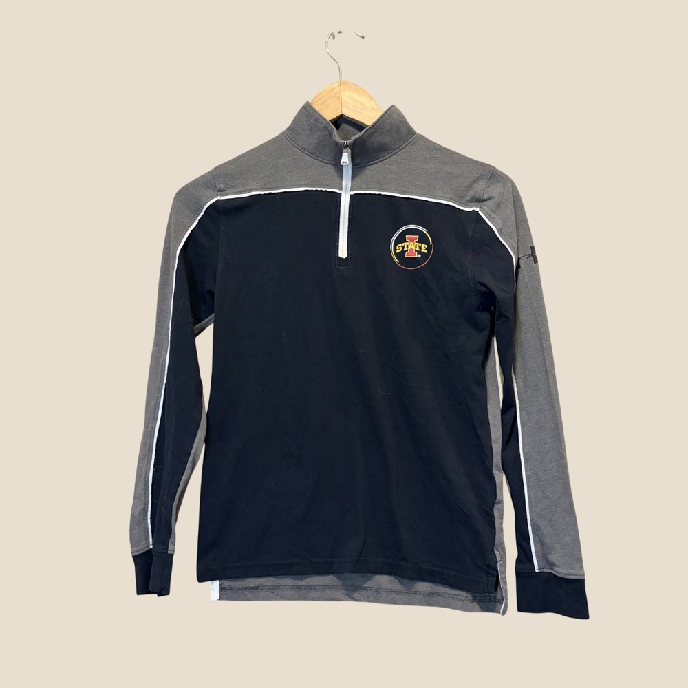Under Armour Quarter Zip Iowa State University Women Size XS/S Navy Grey Sporty